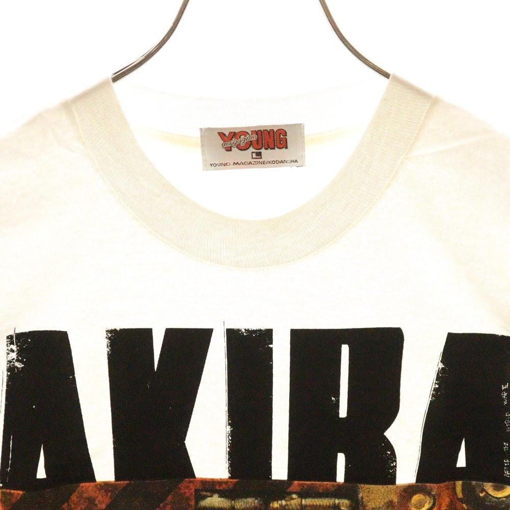 VINTAGE(ヴィンテージ) 90S AKIRA アキラ3巻 ヤングマガジンタグ 表紙デザイン プリント半袖Tシャツ ホワイト