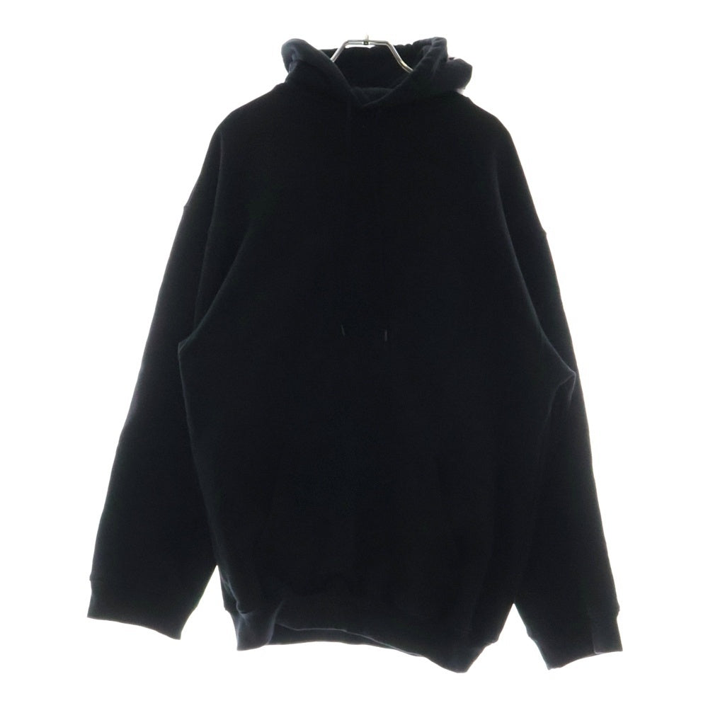BALENCIAGA(バレンシアガ) フードロゴプリントスウェットプルオーバーパーカー ブラック 492190