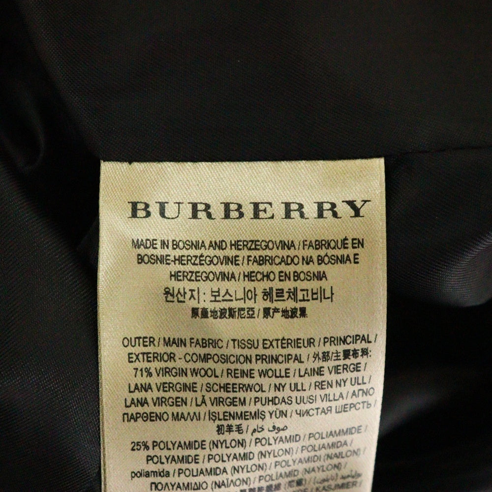 BURBERRY(バーバリー) ウール ダブルブレスト ピーコート ブラック レディース 3965631