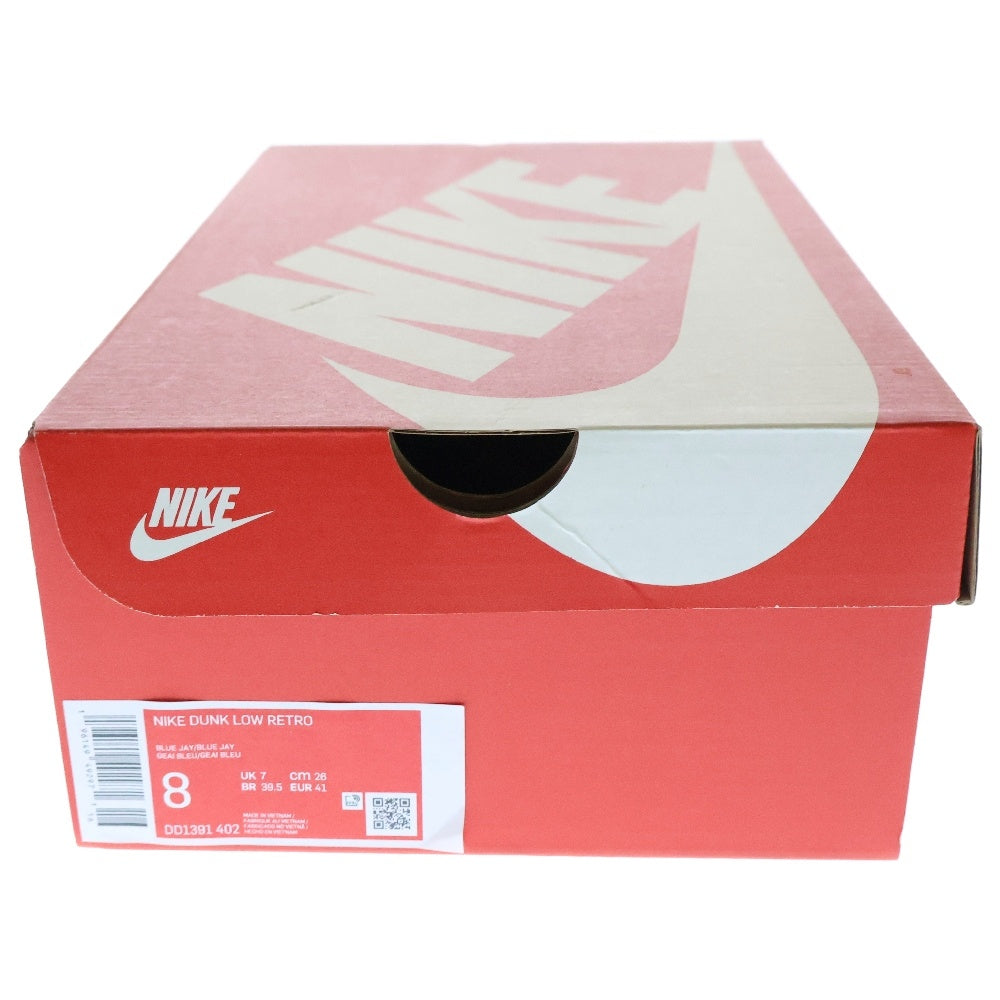 NIKE(ナイキ) DUNK LOW RETRO Blue Jay and University Gold ダンク レトロ ブルージェイアンドユニバーシティーゴールド ローカットスニーカー US8/26.0cm DD1391-402