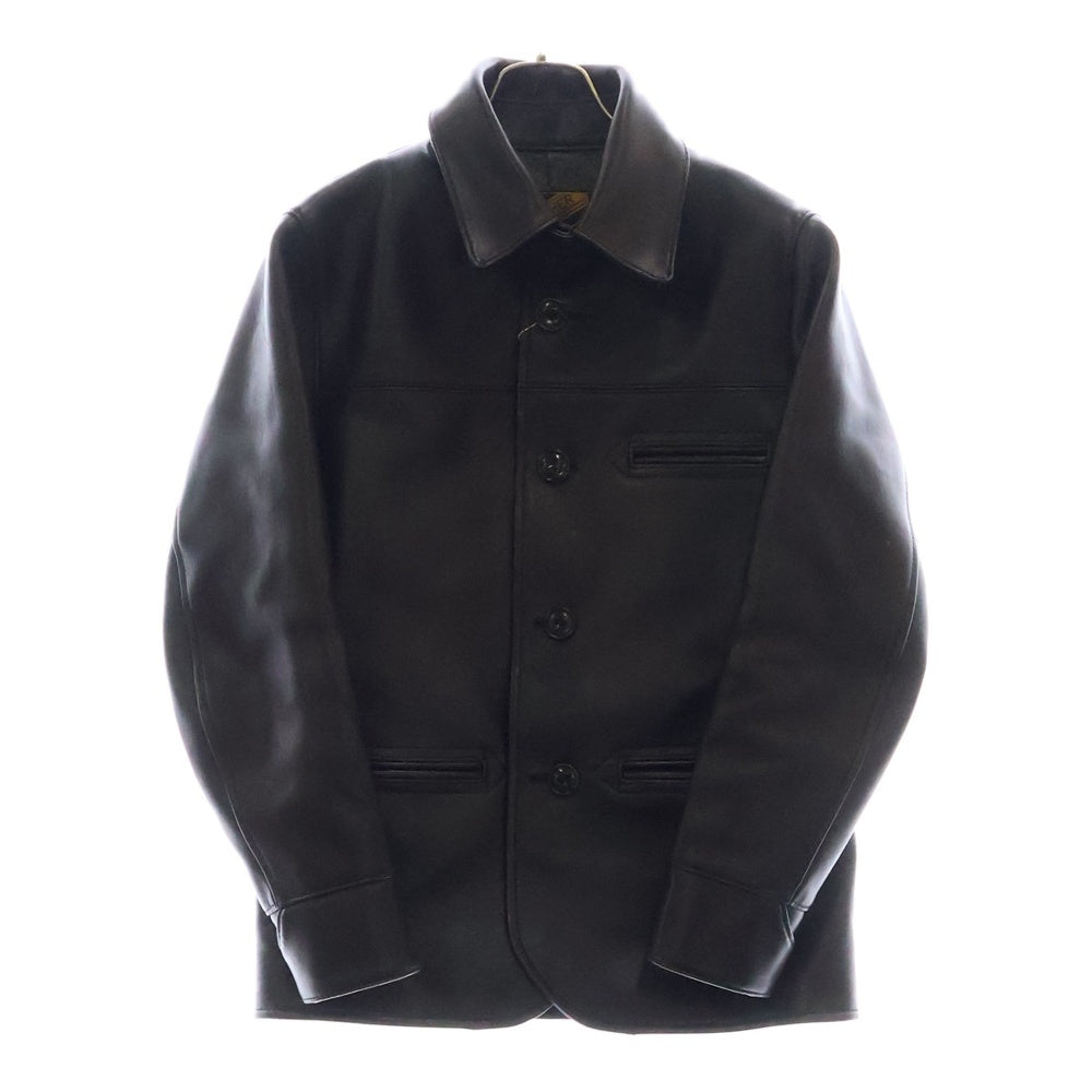 Y'2 LEATHER(ワイツーレザー) × LUA Bronco Eco Horse ルア ブロンコ ホースハイド カーコート レザージャケット ブラック EC-76SP