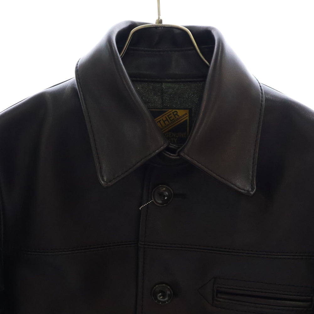 Y'2 LEATHER(ワイツーレザー) × LUA Bronco Eco Horse ルア ブロンコ ホースハイド カーコート レザージャケット ブラック EC-76SP