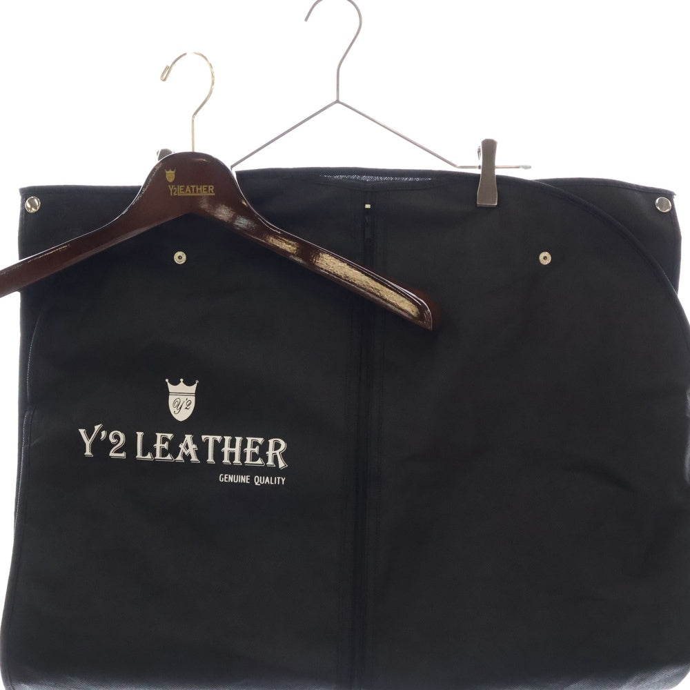 Y'2 LEATHER(ワイツーレザー) × LUA Bronco Eco Horse ルア ブロンコ ホースハイド カーコート レザージャケット ブラック EC-76SP
