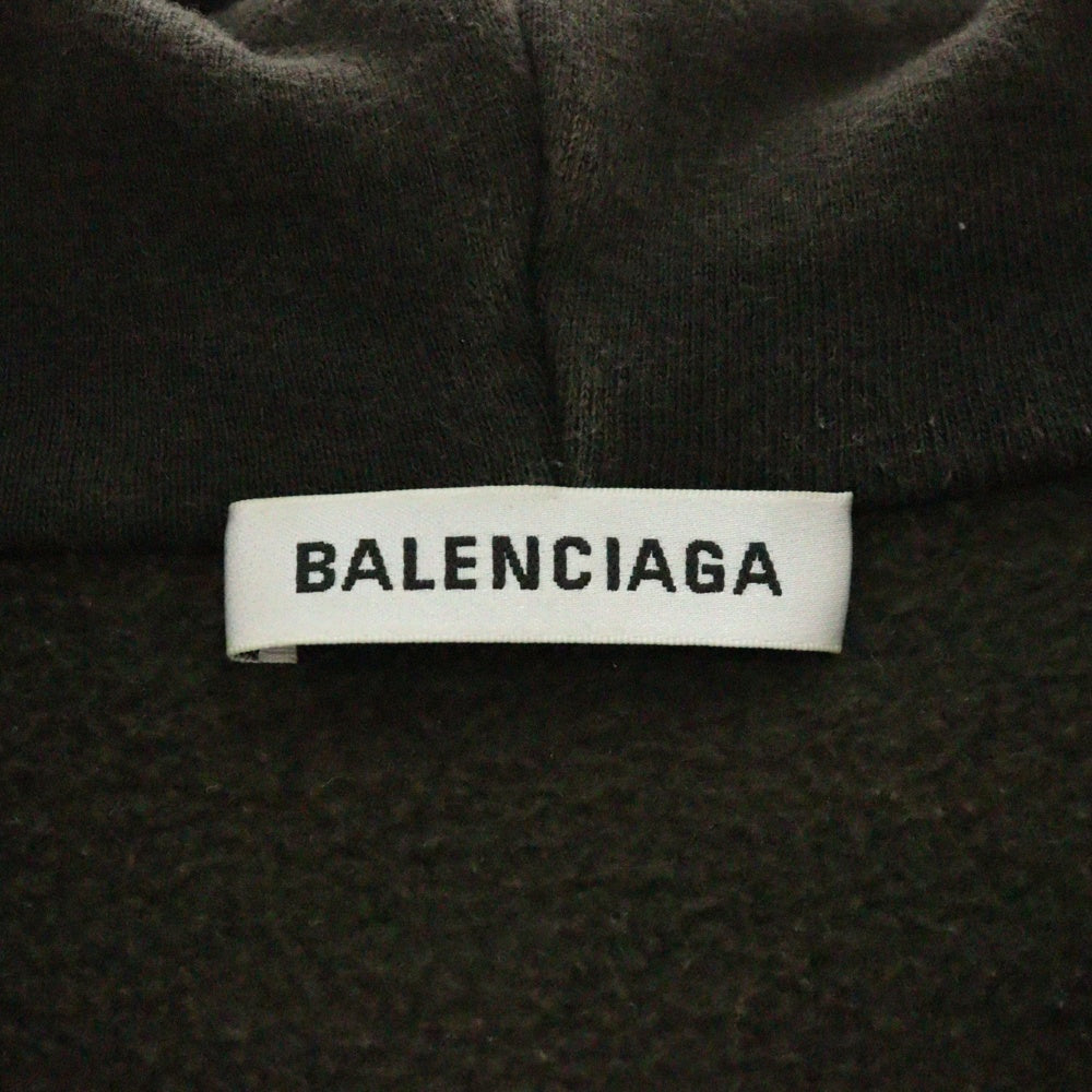 BALENCIAGA(バレンシアガ) ワンポイントロゴジップパーカー 528354 チャコールグレー