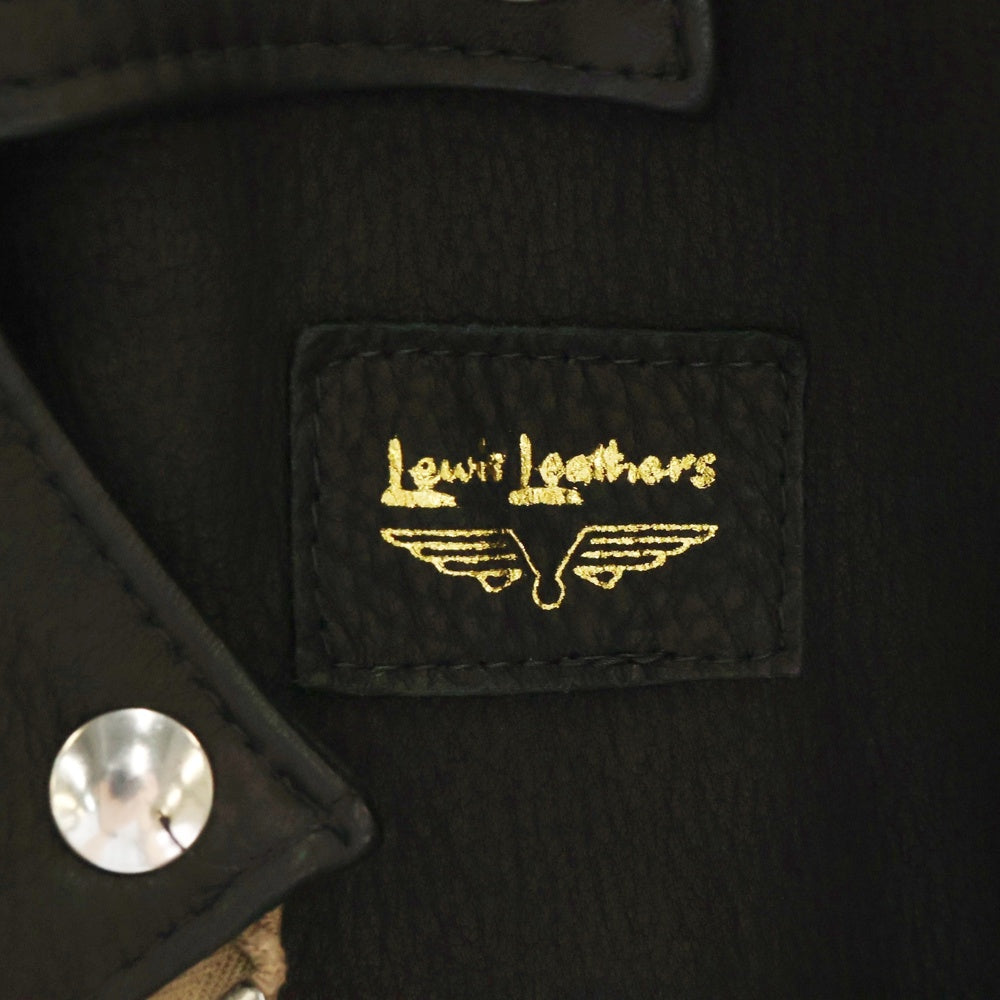 Lewis Leathers(ルイスレザー) ×THE REAL McCOY'S CYCLONE TIGHT FIT ザ リアルマッコイズ ライトニング ディアスキン タイトフィット レザージャケット ダブルライダースジャケット ブラック