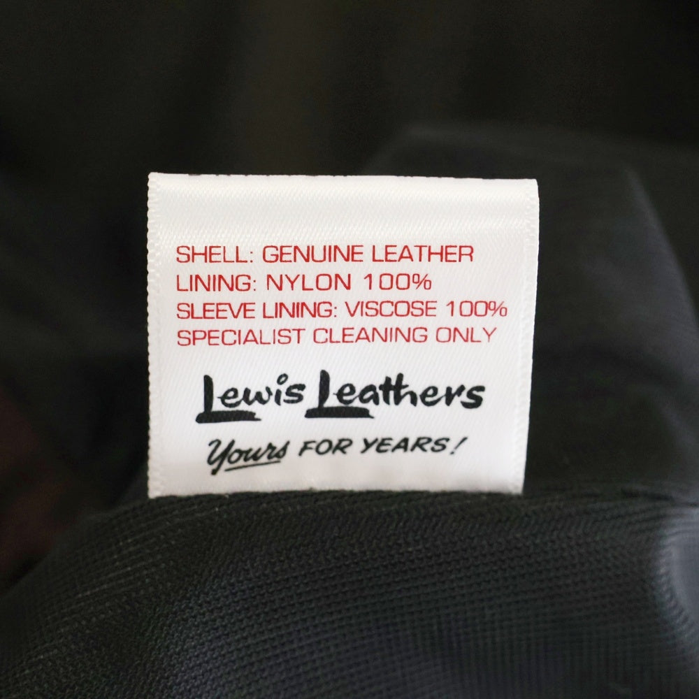 Lewis Leathers(ルイスレザー) ×THE REAL McCOY'S CYCLONE TIGHT FIT ザ リアルマッコイズ ライトニング ディアスキン タイトフィット レザージャケット ダブルライダースジャケット ブラック