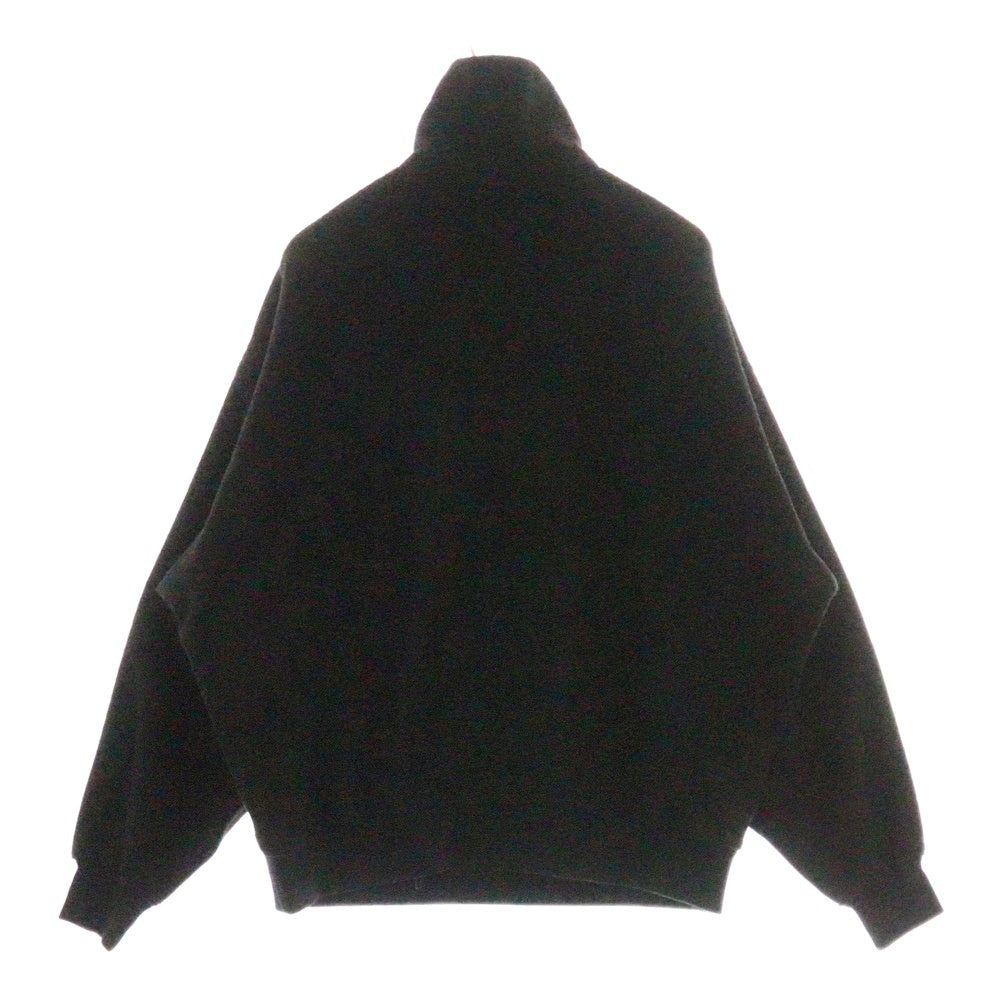 Fax Copy Express(ファックスコピーエクスプレス) Fleece Sweatshirt with Stand Collar スタンドカラー ハーフジップ フリース スウェットトレーナー ブラック BUSS02J01BK