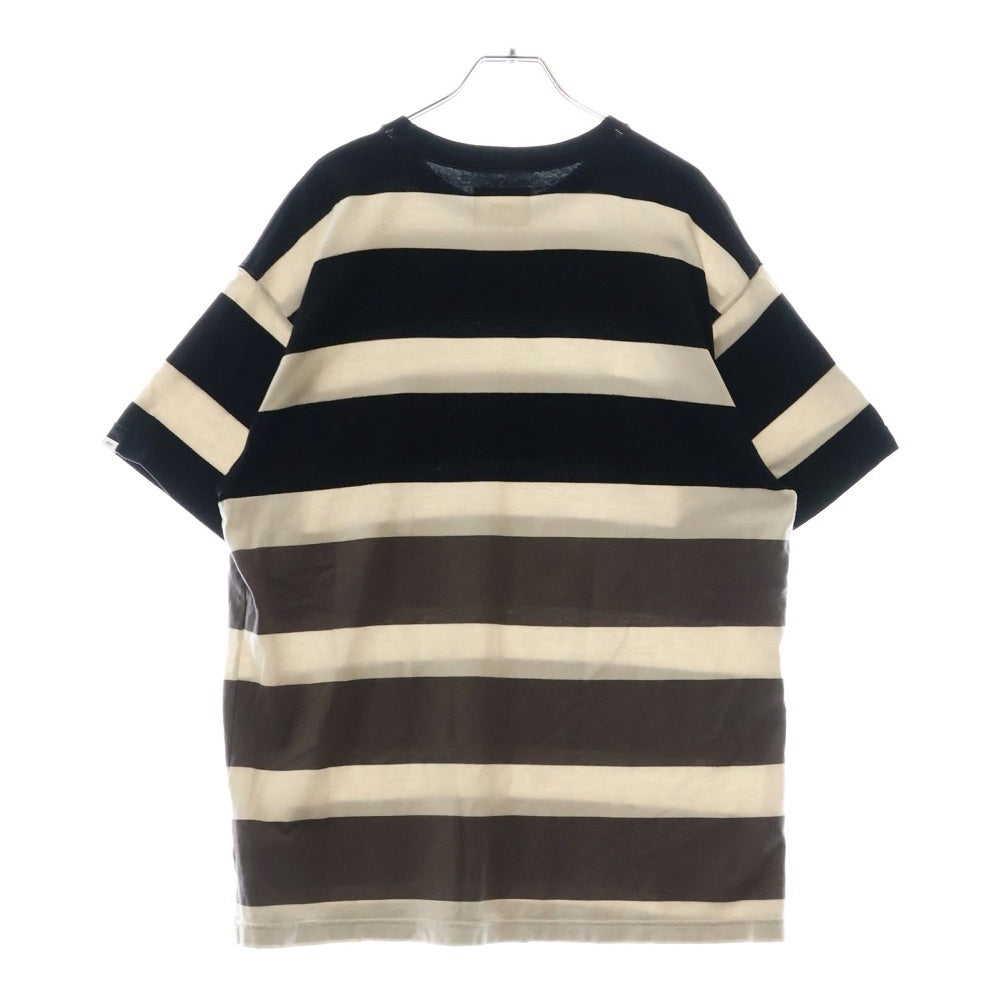 WTAPS(ダブルタップス) 22SS LANE SS COTTON レーン ボーダー総柄 半袖Tシャツ カットソー ブラック/グレー 221ATDT-CSM27