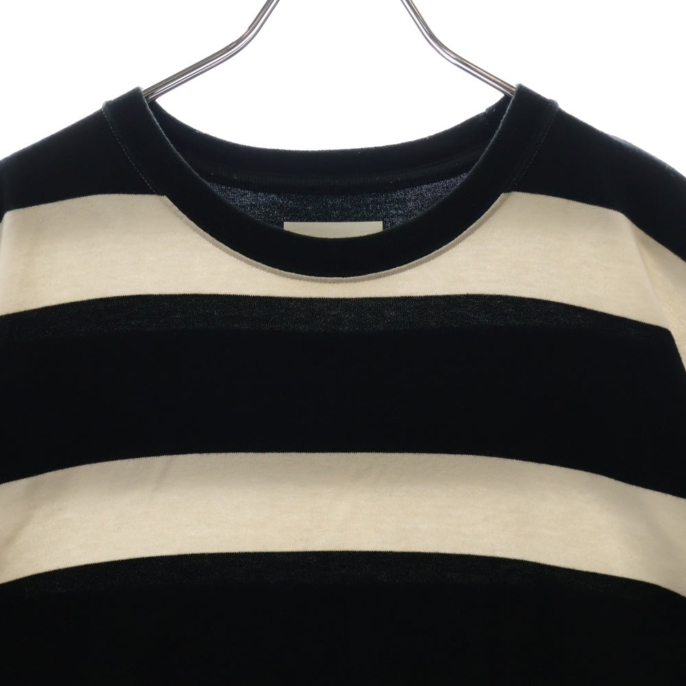 WTAPS(ダブルタップス) 22SS LANE SS COTTON レーン ボーダー総柄 半袖Tシャツ カットソー ブラック/グレー 221ATDT-CSM27