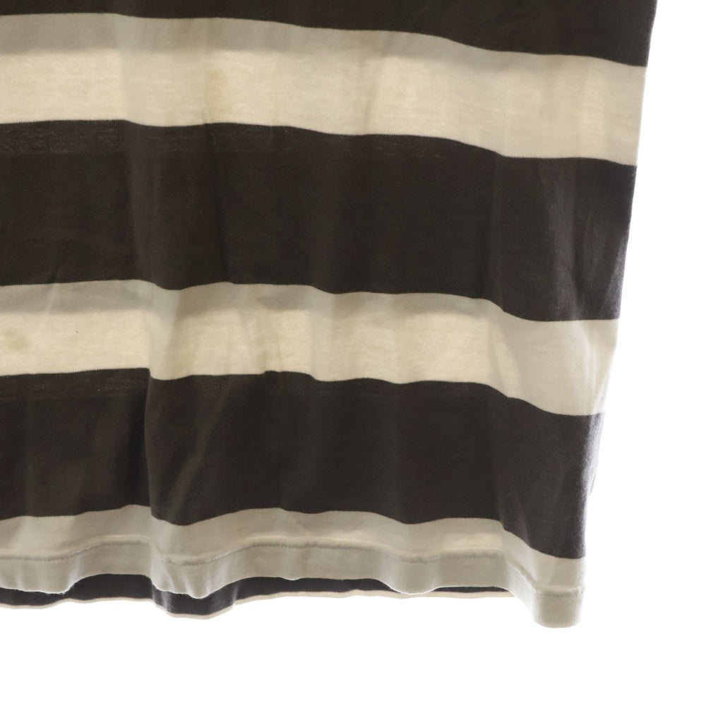 WTAPS(ダブルタップス) 22SS LANE SS COTTON レーン ボーダー総柄 半袖Tシャツ カットソー ブラック/グレー 221ATDT-CSM27