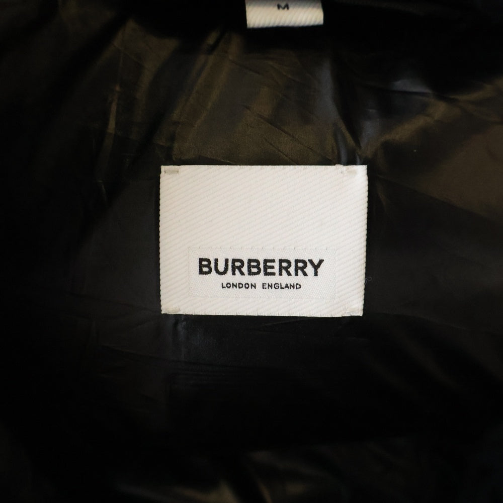 BURBERRY(バーバリー) モノグラム ロゴ総柄 フーデット ダンジャケット ブラック 8019648
