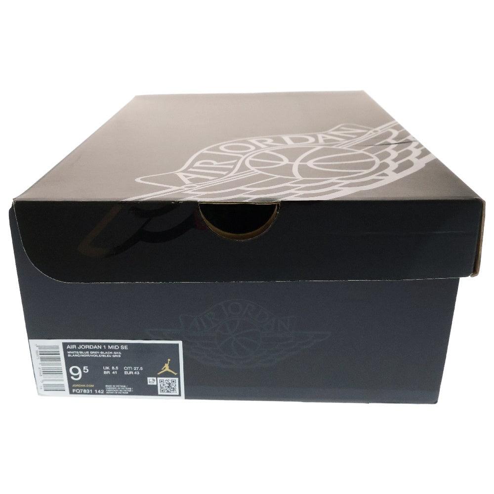 NIKE(ナイキ) AIR JORDAN 1 MID SE エアジョーダン1 ミッドカットスニーカー ホワイト/ブルー/ブラウン US9.5/27.5cm FQ7831-142