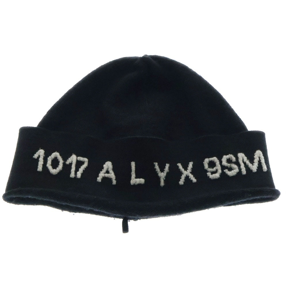 1017 ALYX 9SM(アリクス) ロゴジャガード ビーニー ニットキャップ ブラック