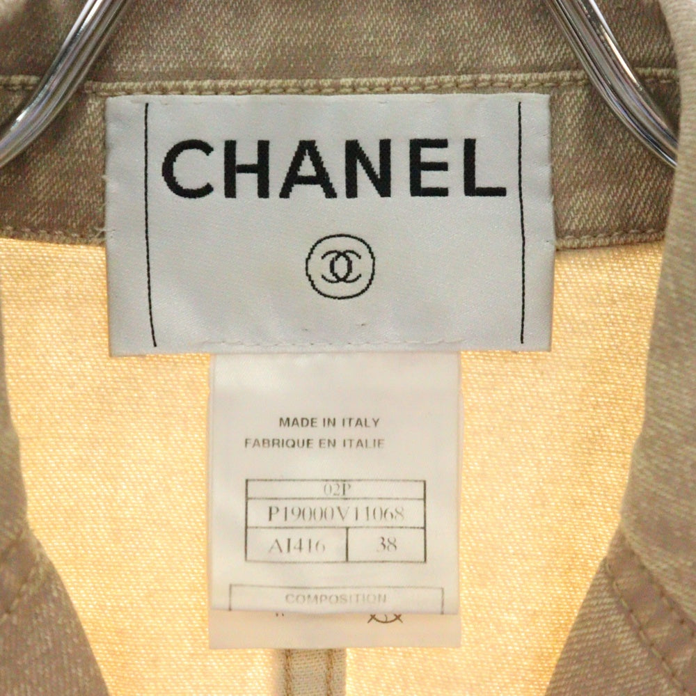 CHANEL(シャネル) 02SS ココマークボタン コットン テーラードジャケット ブラウン