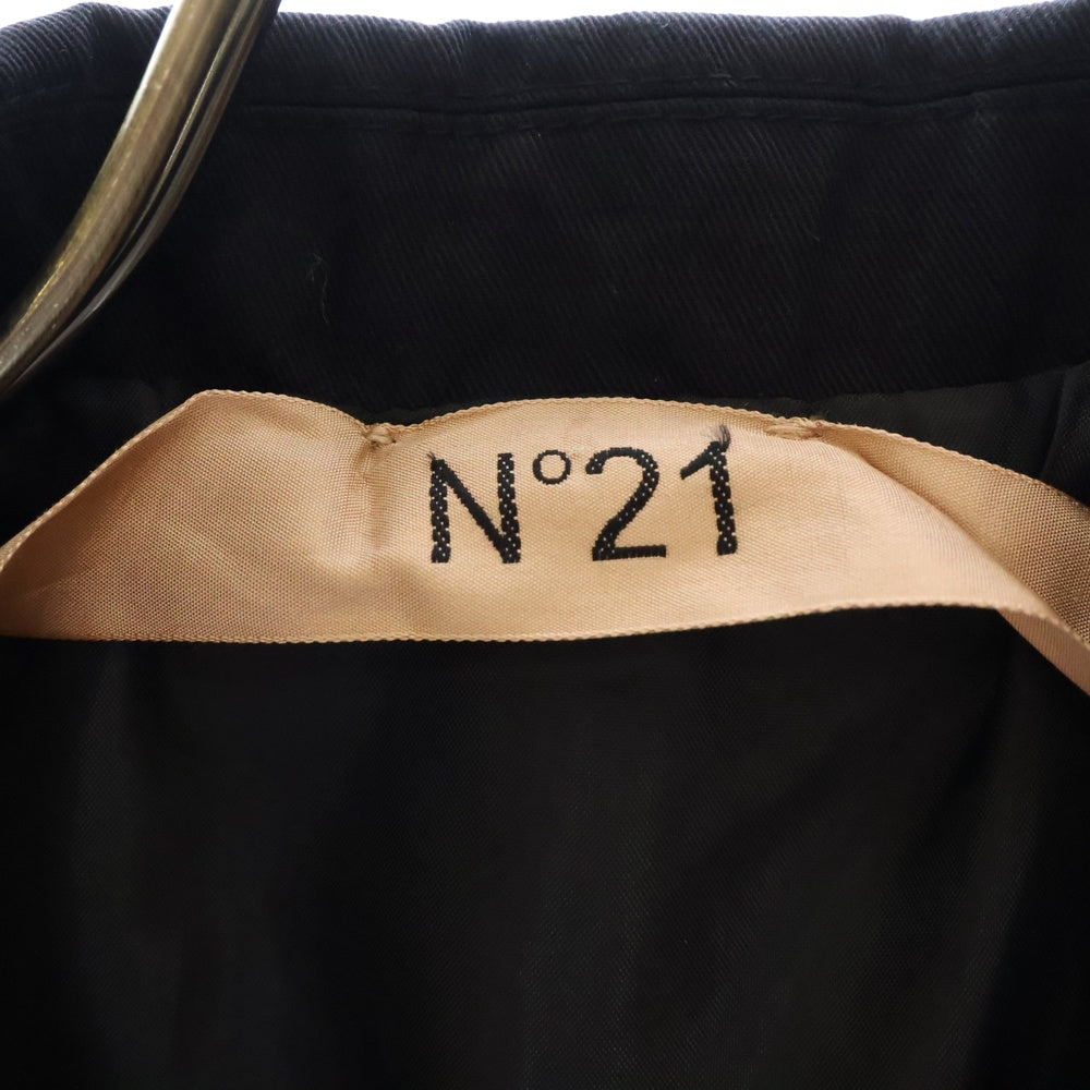 N21 numero ventuno(ヌメロ ヴェントゥーノ) ダブルブレスト レースデザイン テーラードジャケット レディース ブラック P17EN2M0L0110404