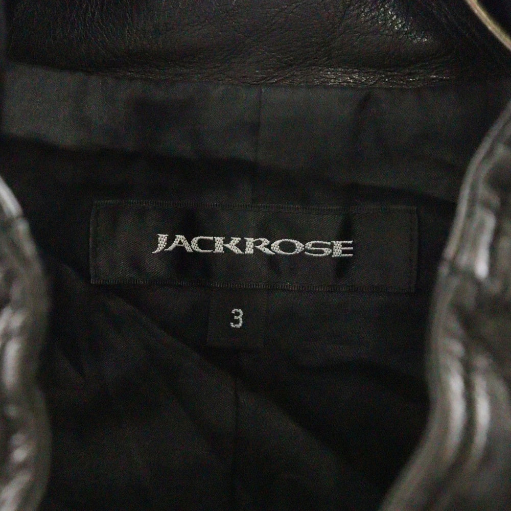 JACKROSE(ジャックローズ) ダブルジップ シングル レザー ジャケット ライダース ブラック