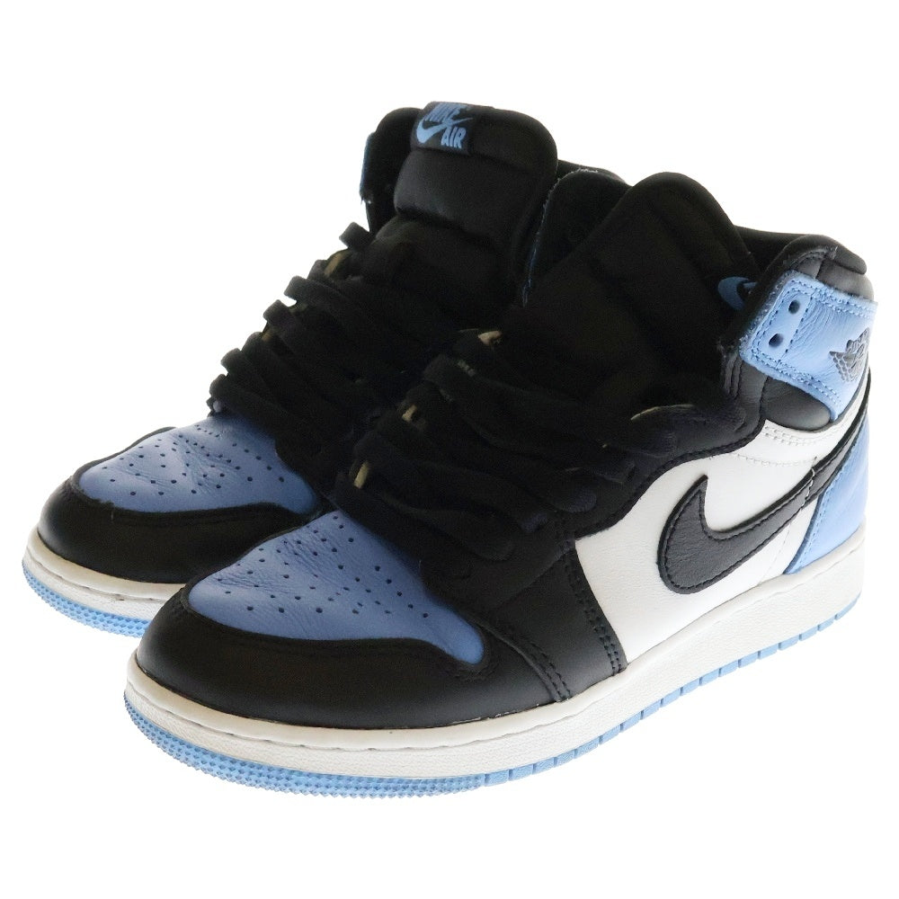 NIKE(ナイキ) GS AIR JORDAN 1 RETRO HIGH UNC Toe エアジョーダン 1 ハイカットスニーカー ブラック/ブルー レディース US5Y/23.5cm FD1437-400