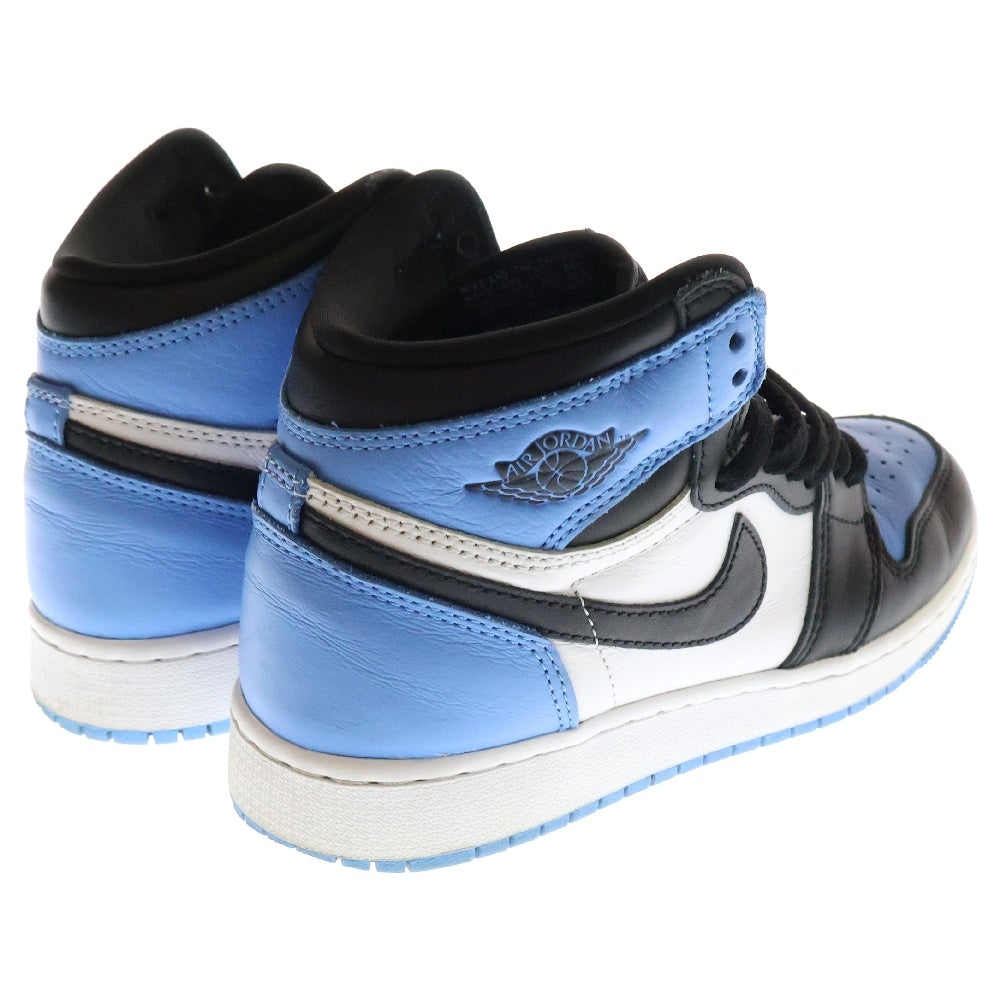 NIKE(ナイキ) GS AIR JORDAN 1 RETRO HIGH UNC Toe エアジョーダン 1 ハイカットスニーカー ブラック/ブルー レディース US5Y/23.5cm FD1437-400