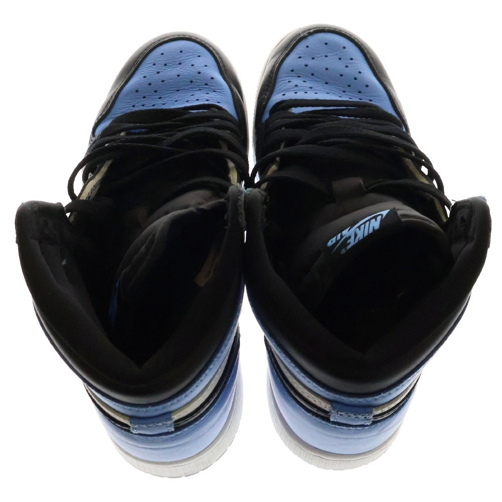 NIKE(ナイキ) GS AIR JORDAN 1 RETRO HIGH UNC Toe エアジョーダン 1 ハイカットスニーカー ブラック/ブルー レディース US5Y/23.5cm FD1437-400