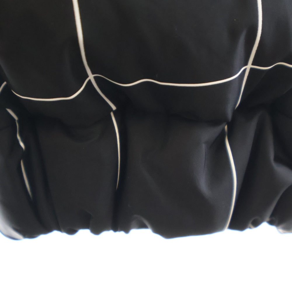 UNDERCOVER(アンダーカバー) 24AW ウィンドウペンチェック総柄 スタンドカラー スナップボタン ダウンジャケット ブルゾン ブラック UP2D4207