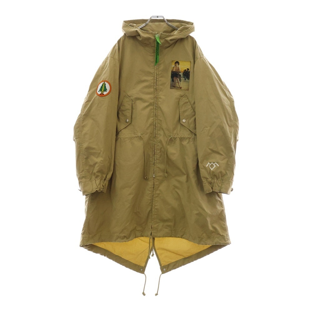 UNDERCOVER(アンダーカバー) 24AW TWIN PEAKS QUILTING LINER HOODED MODS COAT ツインピークス キルティングライナー付 フーデッドモッズコート ベージュ UC2D4301