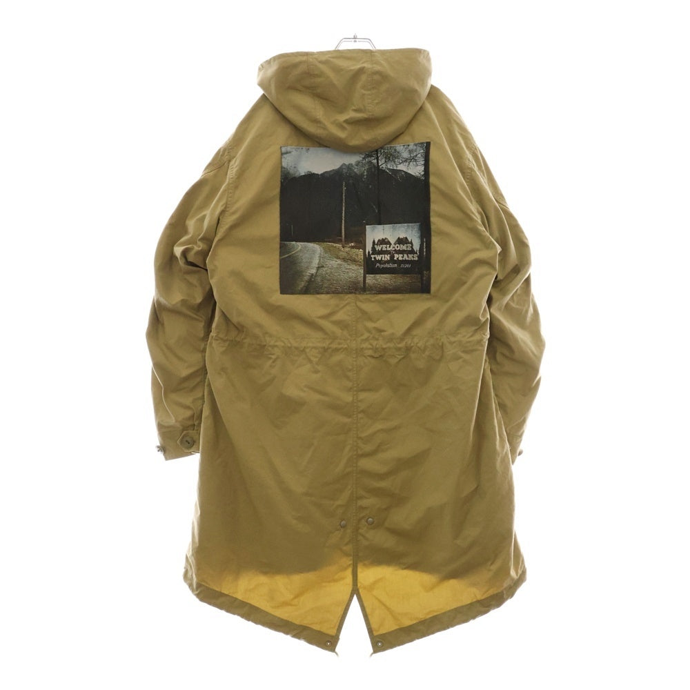UNDERCOVER(アンダーカバー) 24AW TWIN PEAKS QUILTING LINER HOODED MODS COAT ツインピークス キルティングライナー付 フーデッドモッズコート ベージュ UC2D4301
