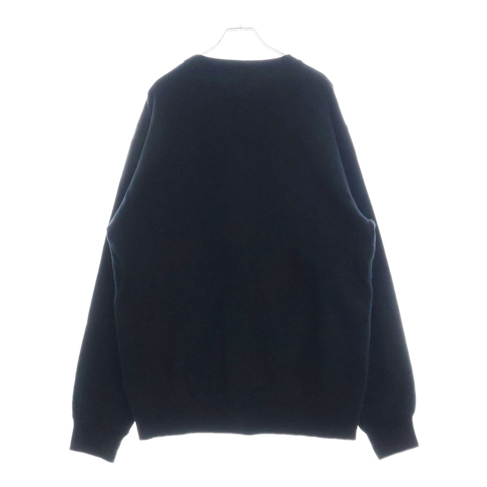 UNDERCOVER(アンダーカバー) 24AW ×TWINPEAKS ツインピークス 裏起毛 片ジップポケット クルーネック長袖スウェットトレーナー ブラック UC2D4802-1