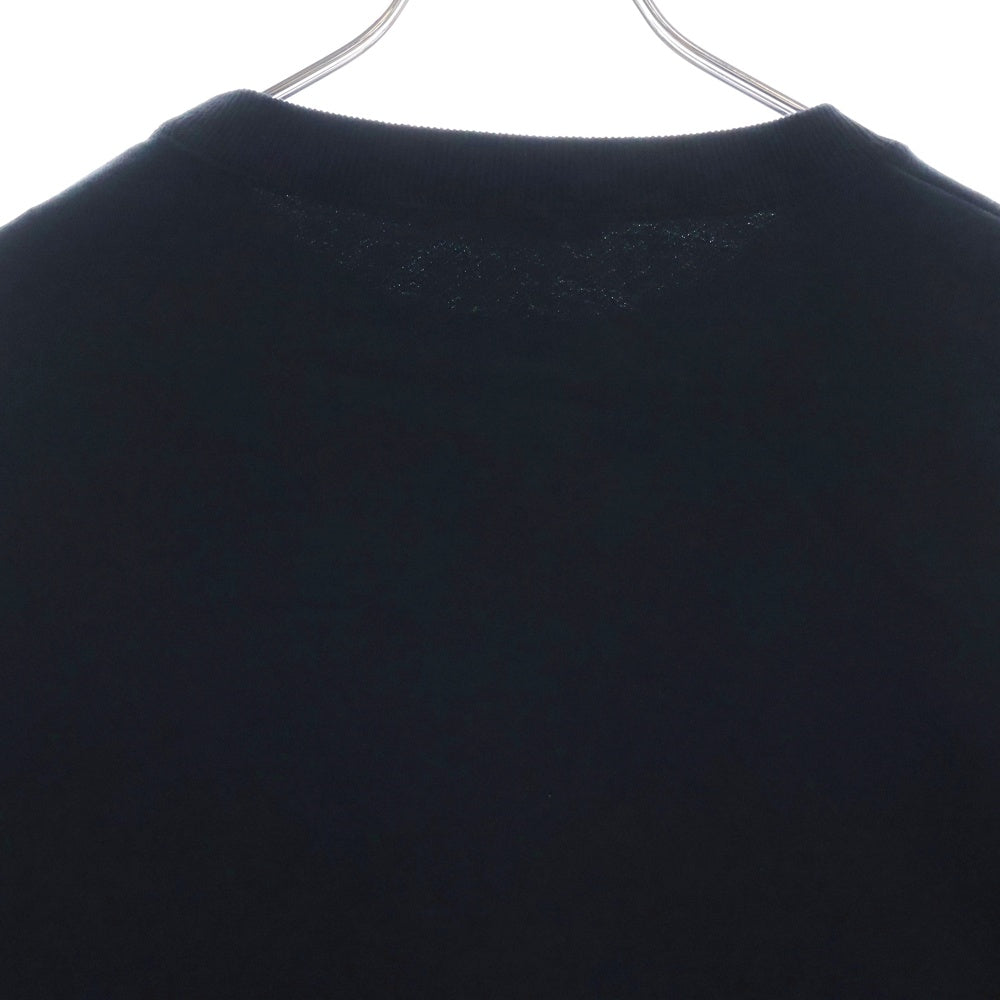 UNDERCOVER(アンダーカバー) 24AW ×TWINPEAKS ツインピークス 裏起毛 片ジップポケット クルーネック長袖スウェットトレーナー ブラック UC2D4802-1