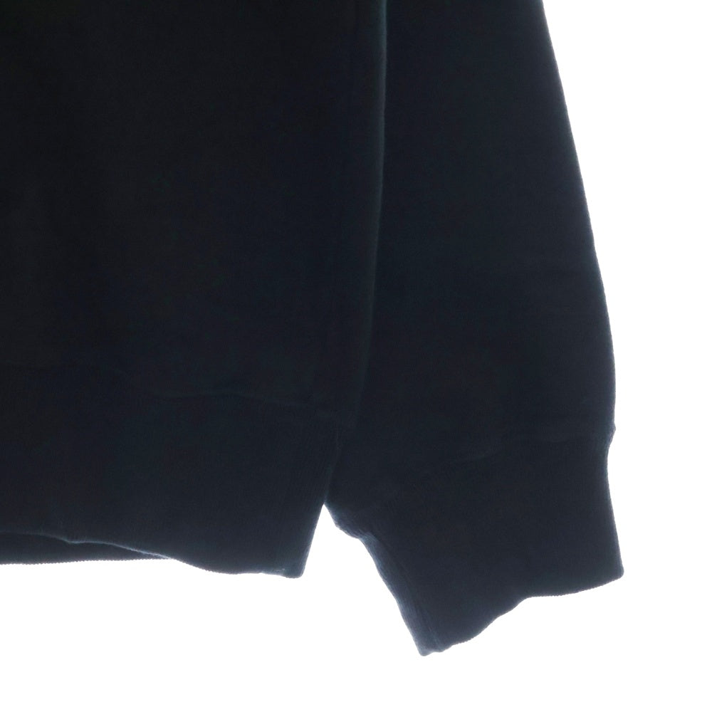 UNDERCOVER(アンダーカバー) 24AW ×TWINPEAKS ツインピークス 裏起毛 片ジップポケット クルーネック長袖スウェットトレーナー ブラック UC2D4802-1
