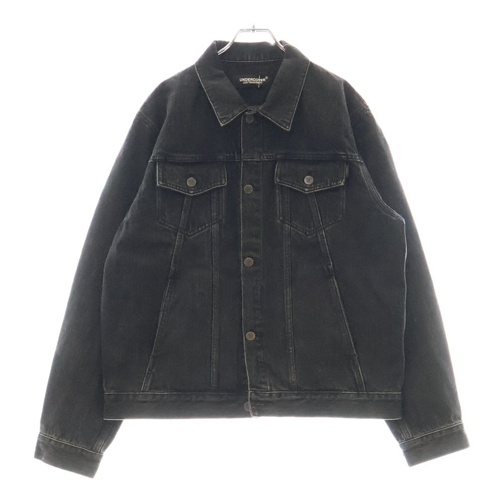 UNDERCOVER(アンダーカバー) 24AW TWIN PEAKS ツインピークス アームジャガードフォトパッチ デニムジャケット ブラック UC2D9201-2