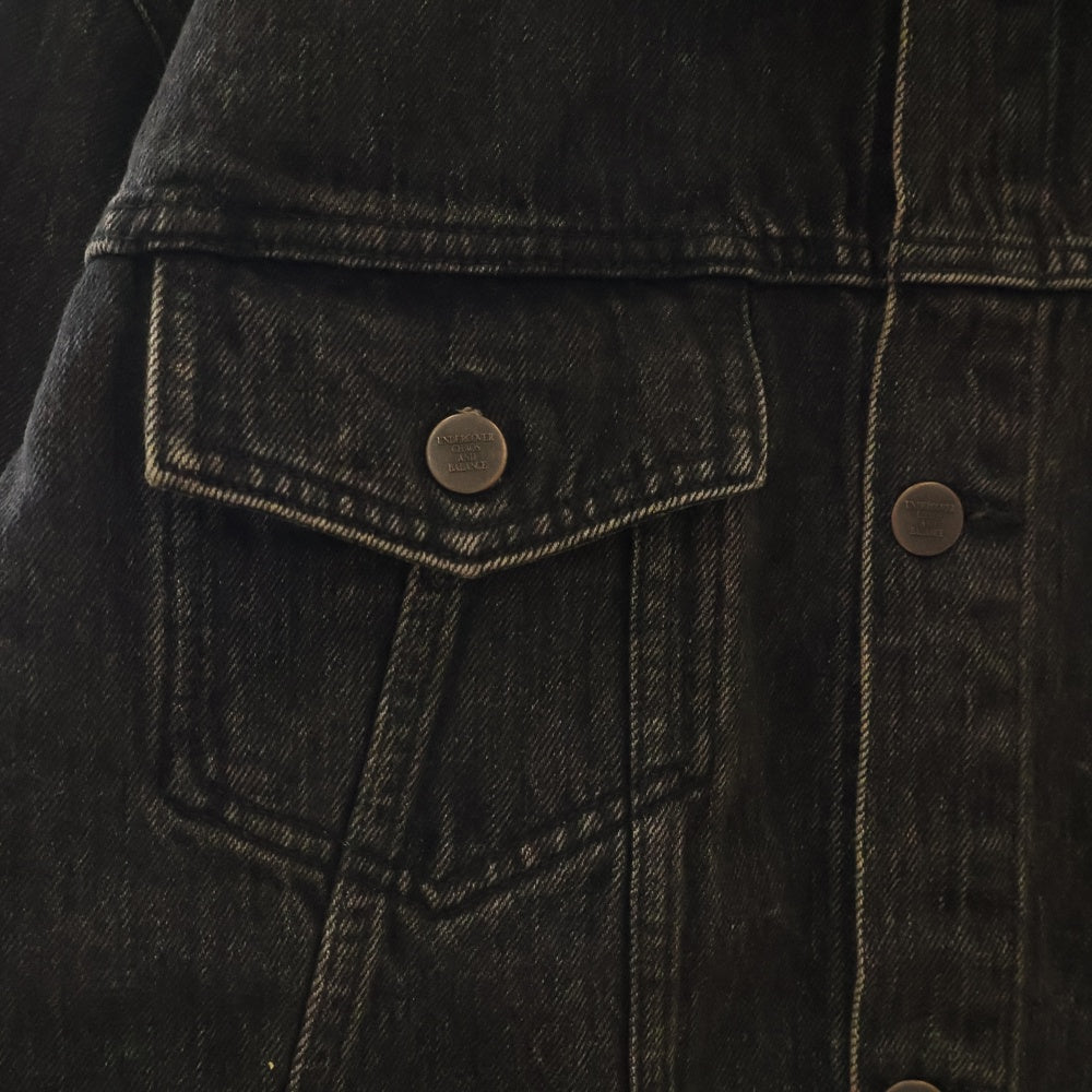 UNDERCOVER(アンダーカバー) 24AW TWIN PEAKS ツインピークス アームジャガードフォトパッチ デニムジャケット ブラック UC2D9201-2