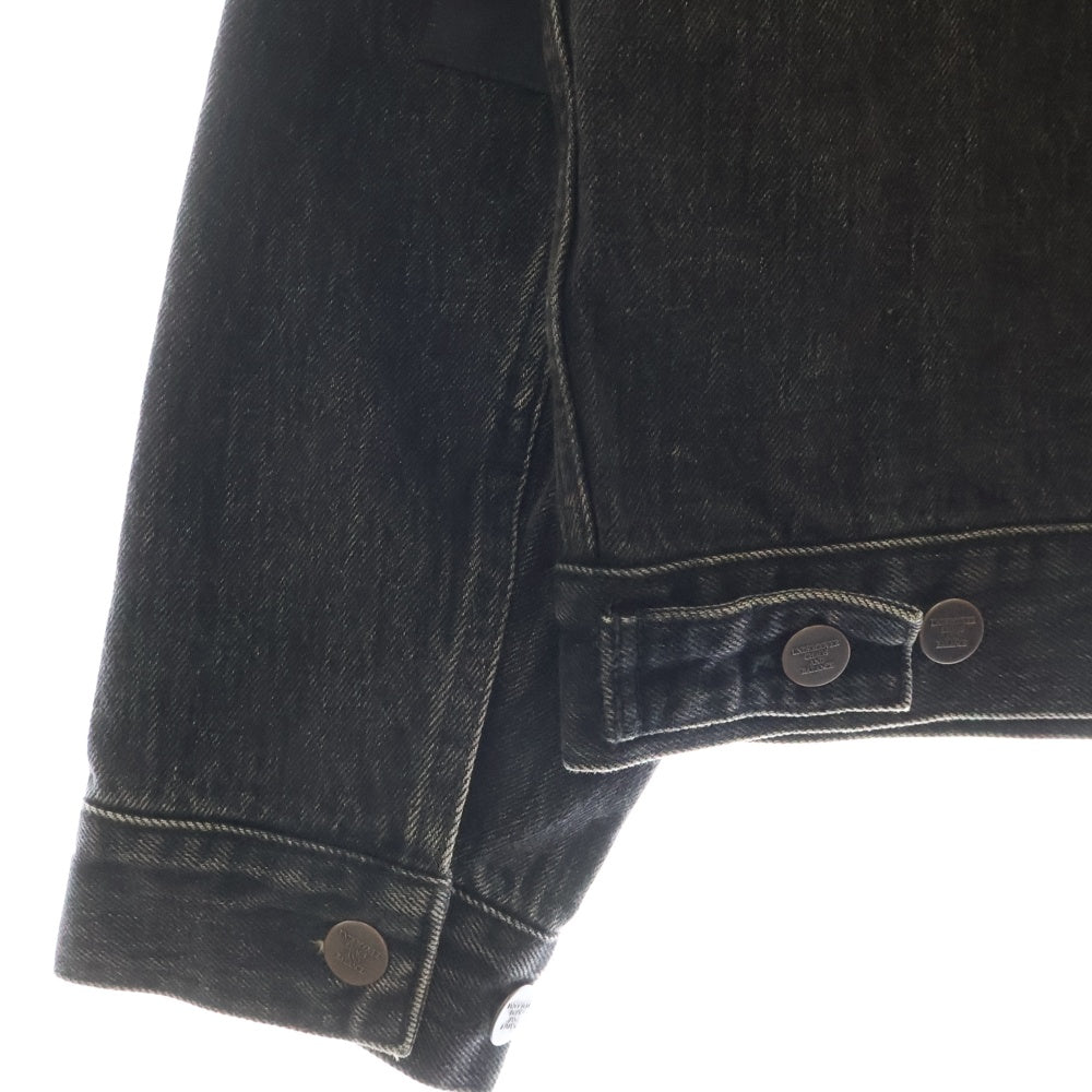 UNDERCOVER(アンダーカバー) 24AW TWIN PEAKS ツインピークス アームジャガードフォトパッチ デニムジャケット ブラック UC2D9201-2