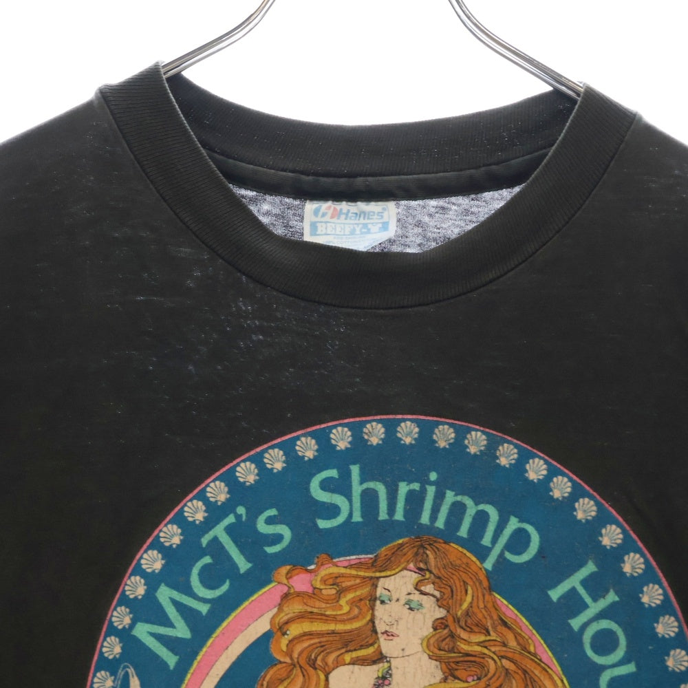 VINTAGE(ヴィンテージ) 90S ヴィンテージ USA製 フロントグラフィックプリント クルーネック 半袖Tシャツ ブラック