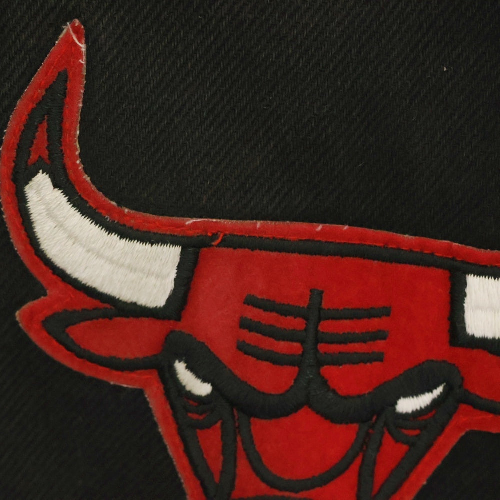JEFFHAMILTON(ジェフハミルトン) 90S VINTAGE CHICAGO BULLS ヴィンテージ シカゴブルズ ロゴエンブレムパッチ レザー切替 スタジアムジャンパー ジャケットブルゾン ブラック/レッド 208 BULLS