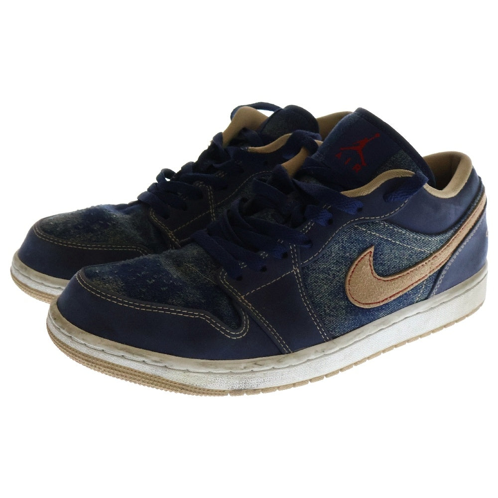 NIKE(ナイキ) AIR JORDAN 1 LOW DENIM エア ジョーダン 1 デニム ローカットスニーカー ブルー US9/27cm DH1259-400