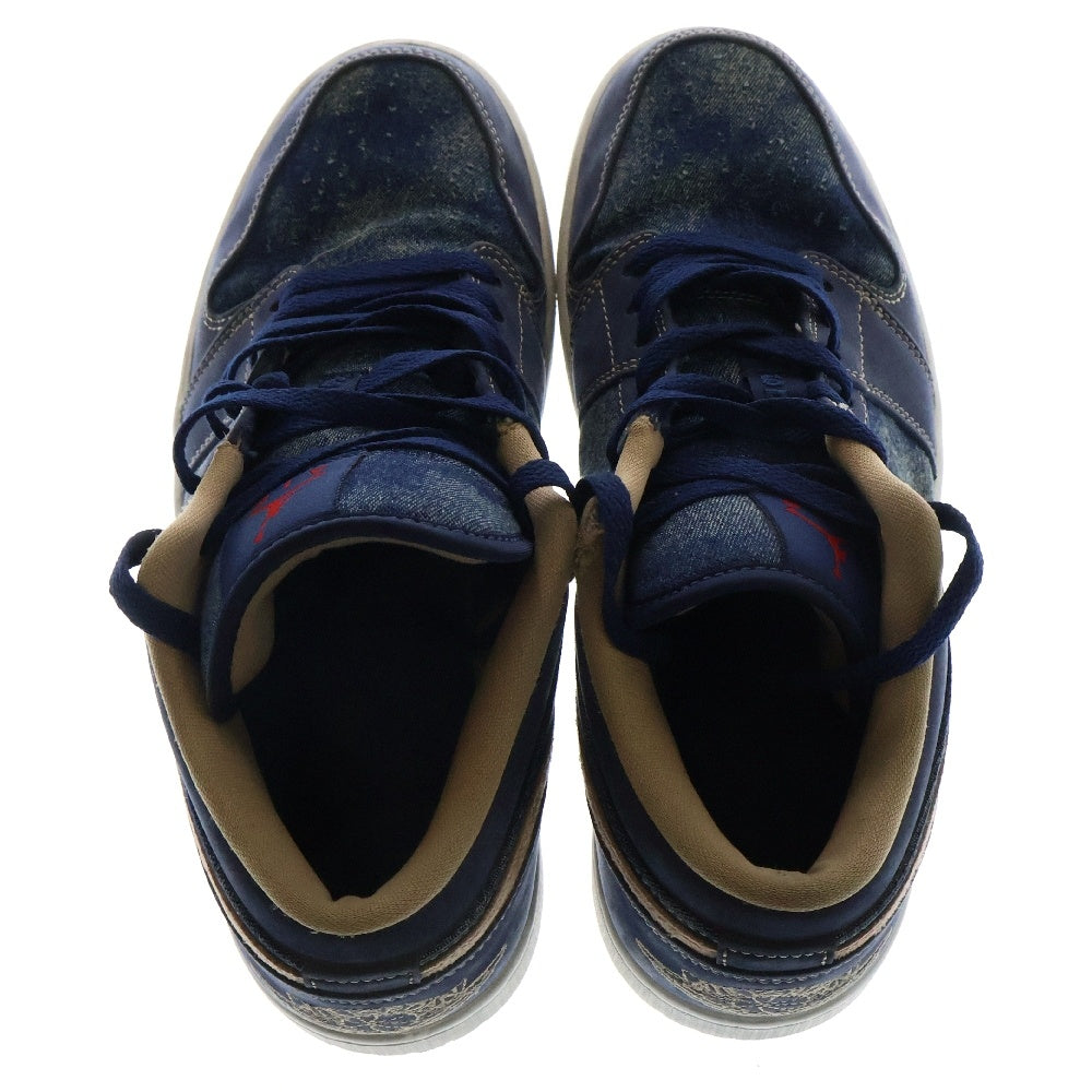 NIKE(ナイキ) AIR JORDAN 1 LOW DENIM エア ジョーダン 1 デニム ローカットスニーカー ブルー US9/27cm DH1259-400