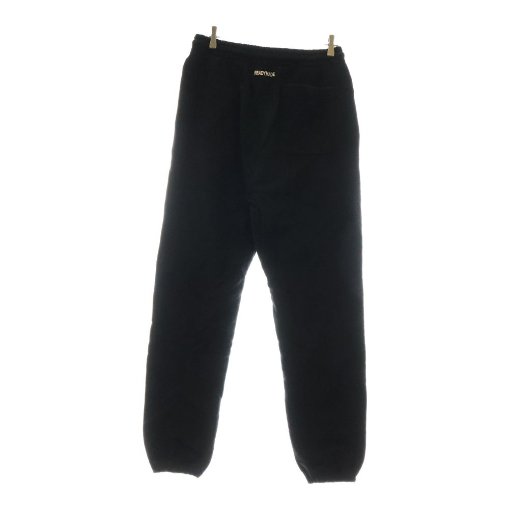 READY MADE(レディメイド) RM SWEAT PANT ロゴプリント ドローストリング スウェットパンツ ブラック RE-CO-BK-00-00-212