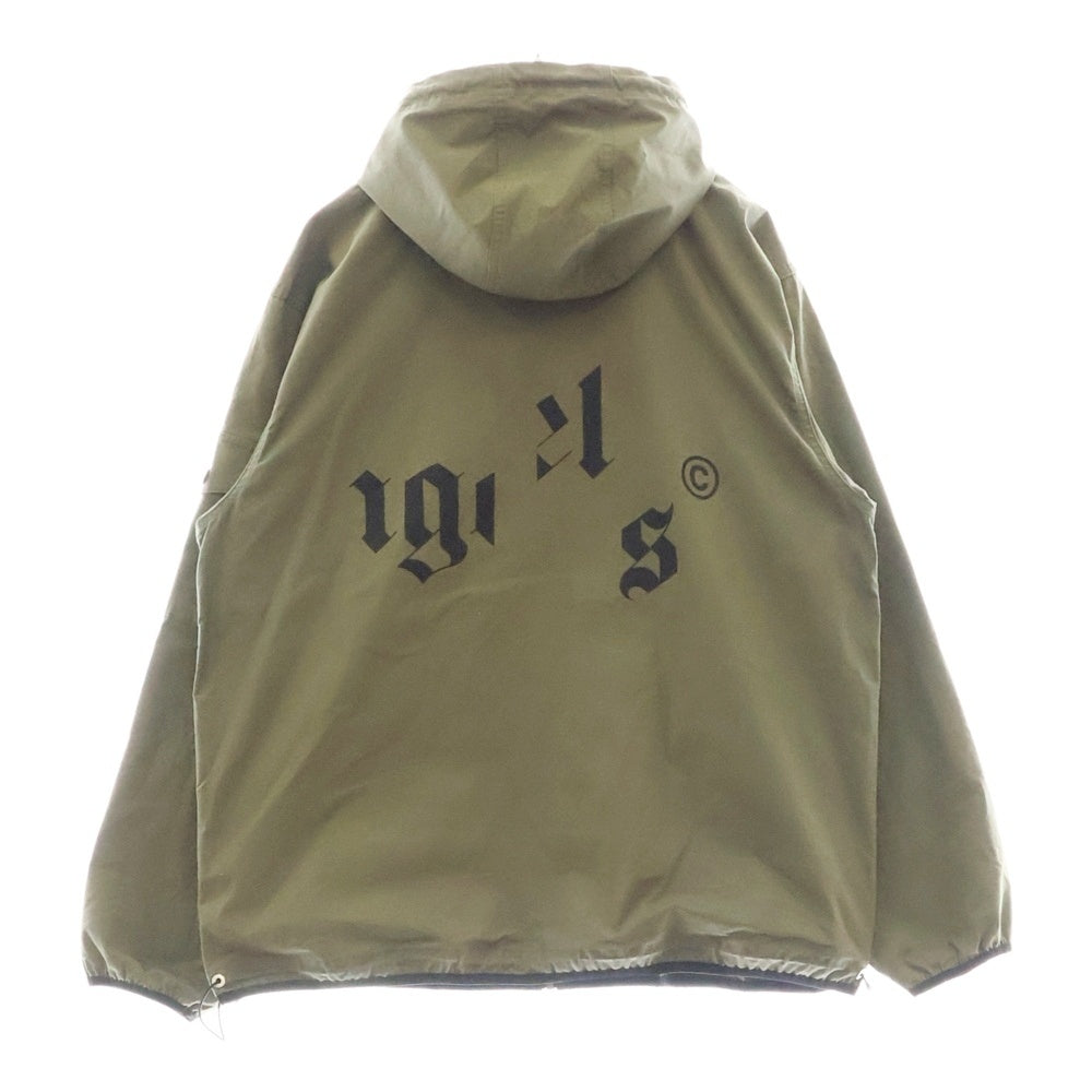 Palm Angels(パームエンジェルス) 21SS Broken Logo ブロークン ロゴ ジャケット マウンテンパーカー カーキ PMEB009R21FAB001