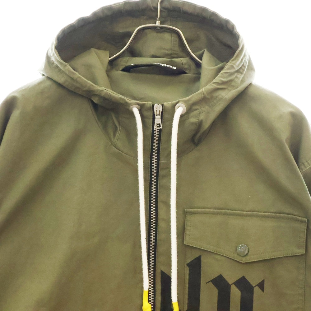 Palm Angels(パームエンジェルス) 21SS Broken Logo ブロークン ロゴ ジャケット マウンテンパーカー カーキ PMEB009R21FAB001