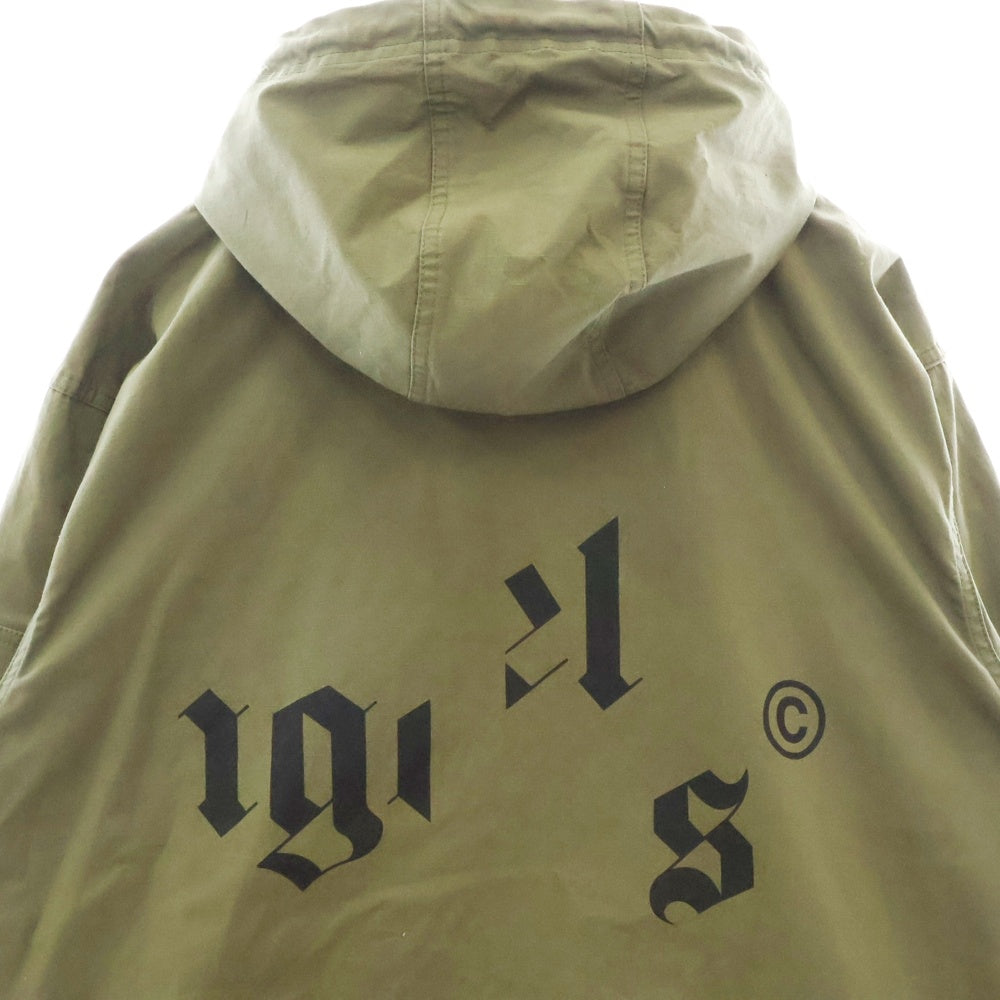 Palm Angels(パームエンジェルス) 21SS Broken Logo ブロークン ロゴ ジャケット マウンテンパーカー カーキ PMEB009R21FAB001
