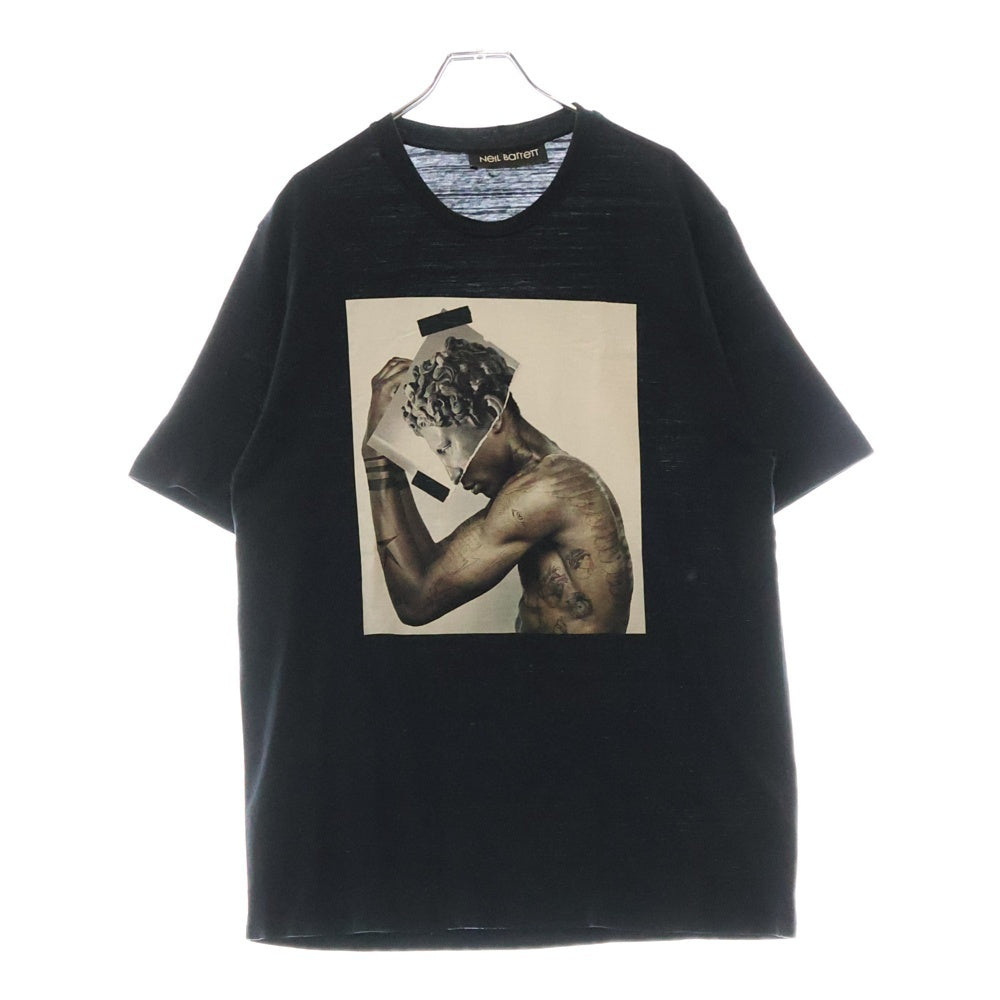 Neil Barrett(ニール バレット) 18SS TTOOED STATUE 半袖 Tシャツ カットソー ブラック PBJT359F G552S