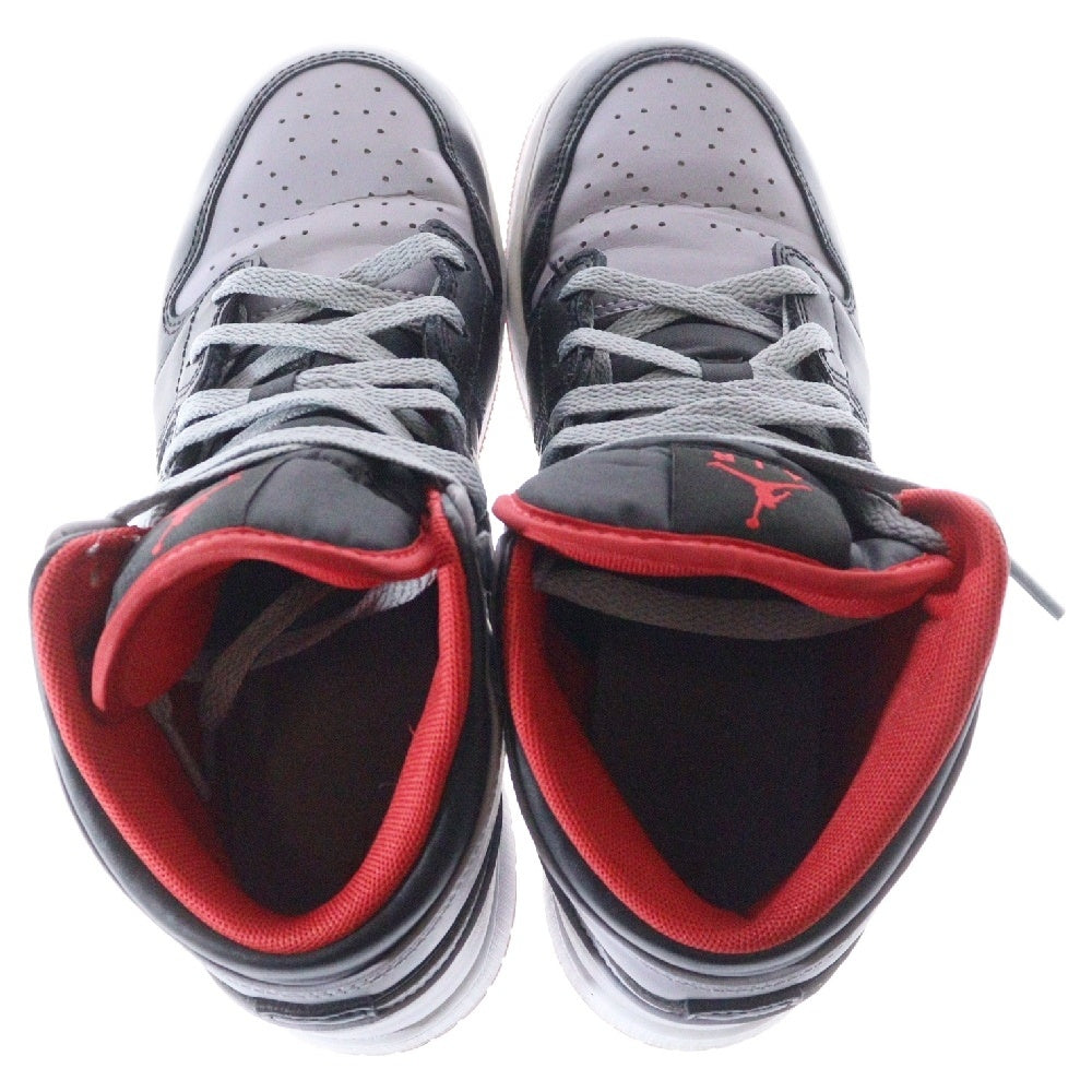 NIKE(ナイキ) AIR JORDAN 1 MID GS エアジョーダン1 ミッドカットスニーカー ブラック/グレー US6.5/24.5cm DQ8423-006 レディース