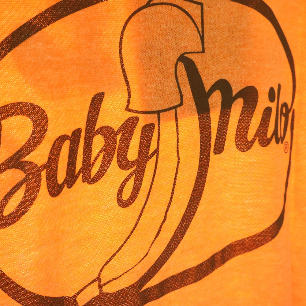 A BATHING APE(アベイシングエイプ) BABY MILO CREWNECK KNIT ベイビーマイロ 両面プリント クルーネック アクリルコットンニット セーター オレンジ