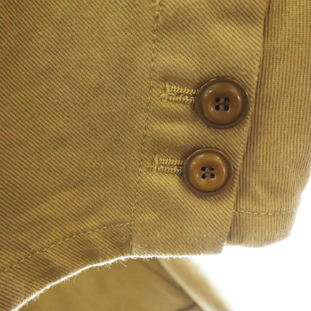 doublet(ダブレット) 21SS SILK CHINO CUT-OFF JACKET シルクチノ カットオフ 2Bテーラードジャケット ベージュ 21SS10JK39