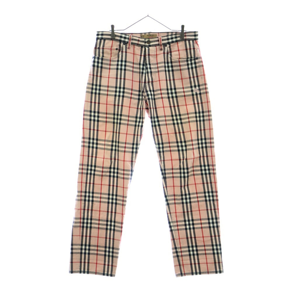 SUPREME(シュプリーム) 22SS ×Burberry Regular Jean ×バーバリー レギュラージーンズ チェック柄 デニムパンツ ピンク