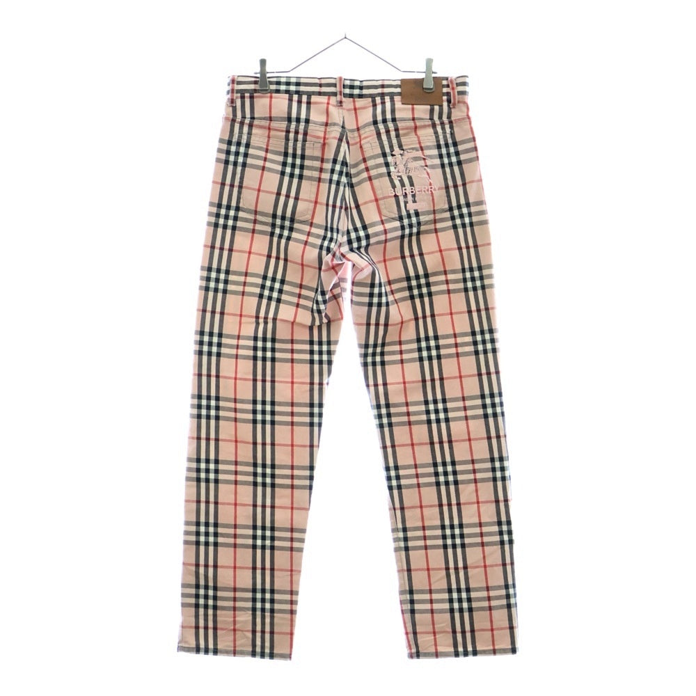 SUPREME(シュプリーム) 22SS ×Burberry Regular Jean ×バーバリー レギュラージーンズ チェック柄 デニムパンツ ピンク