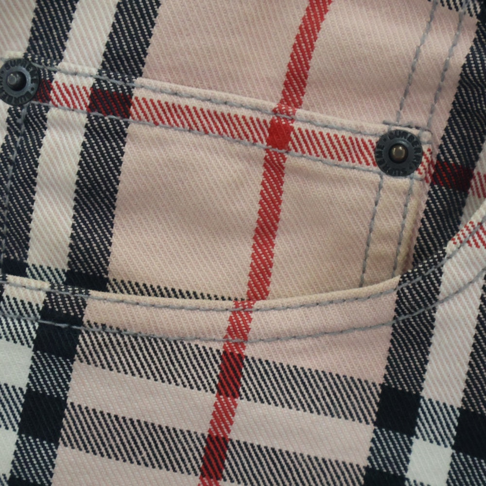 SUPREME(シュプリーム) 22SS ×Burberry Regular Jean ×バーバリー レギュラージーンズ チェック柄 デニムパンツ ピンク