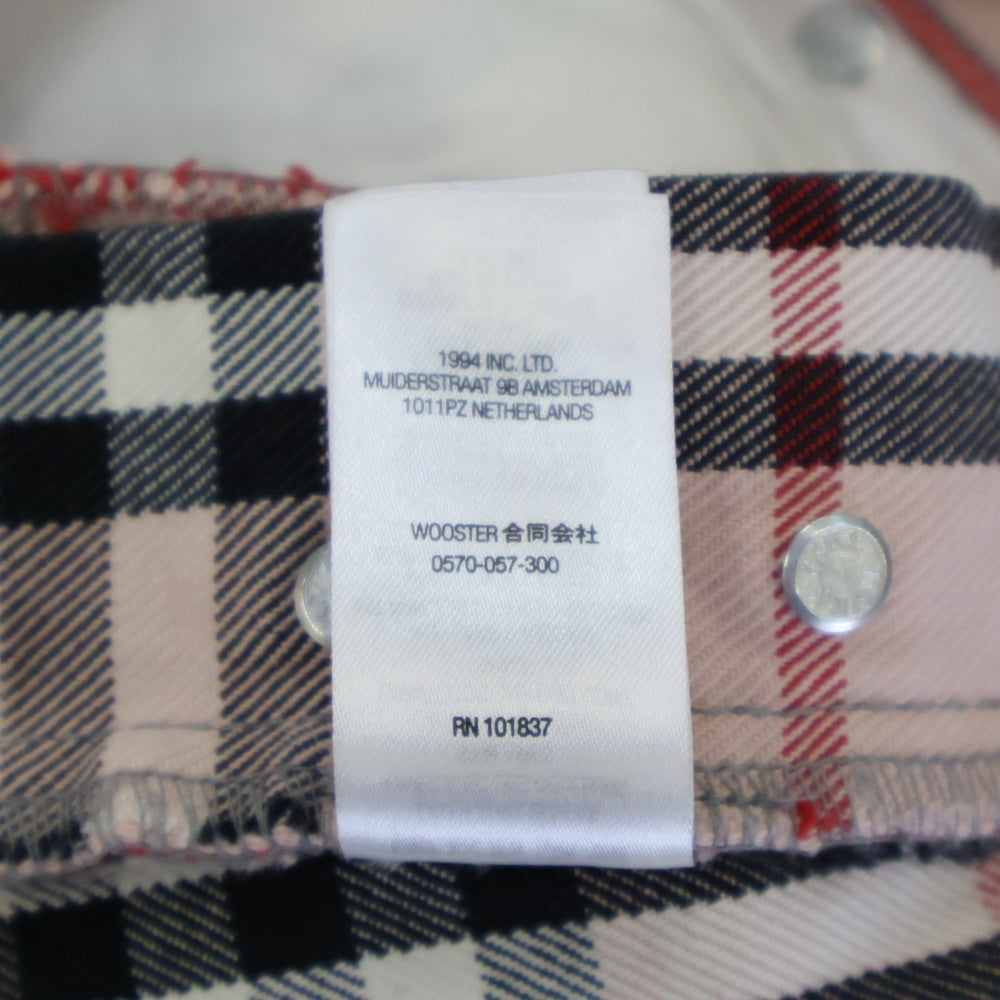 SUPREME(シュプリーム) 22SS ×Burberry Regular Jean ×バーバリー レギュラージーンズ チェック柄 デニムパンツ ピンク