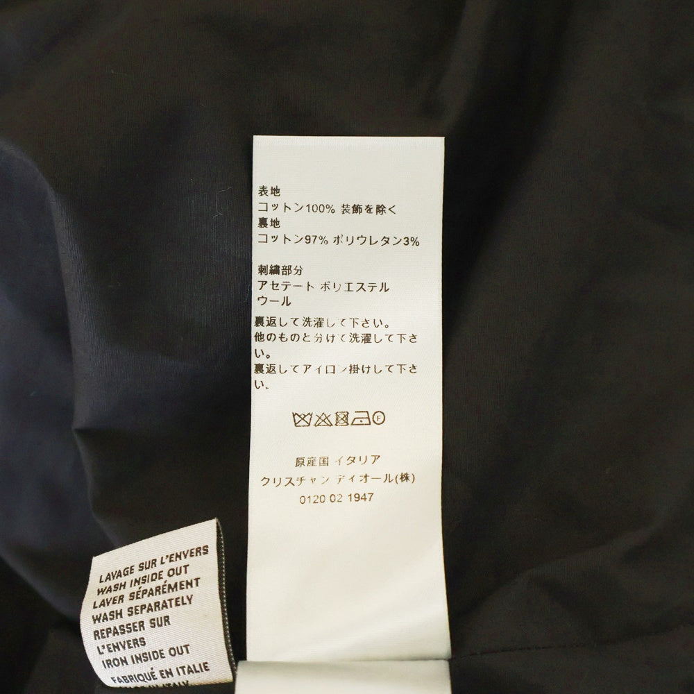 DIOR(ディオール) 23AW×DENIM TEARS LONGSLEEVE SHIRT デニムティアーズ アウトライン ステッチ ロングスリーブ プルオーバー デニム シャツ インディゴ 393D588A330X
