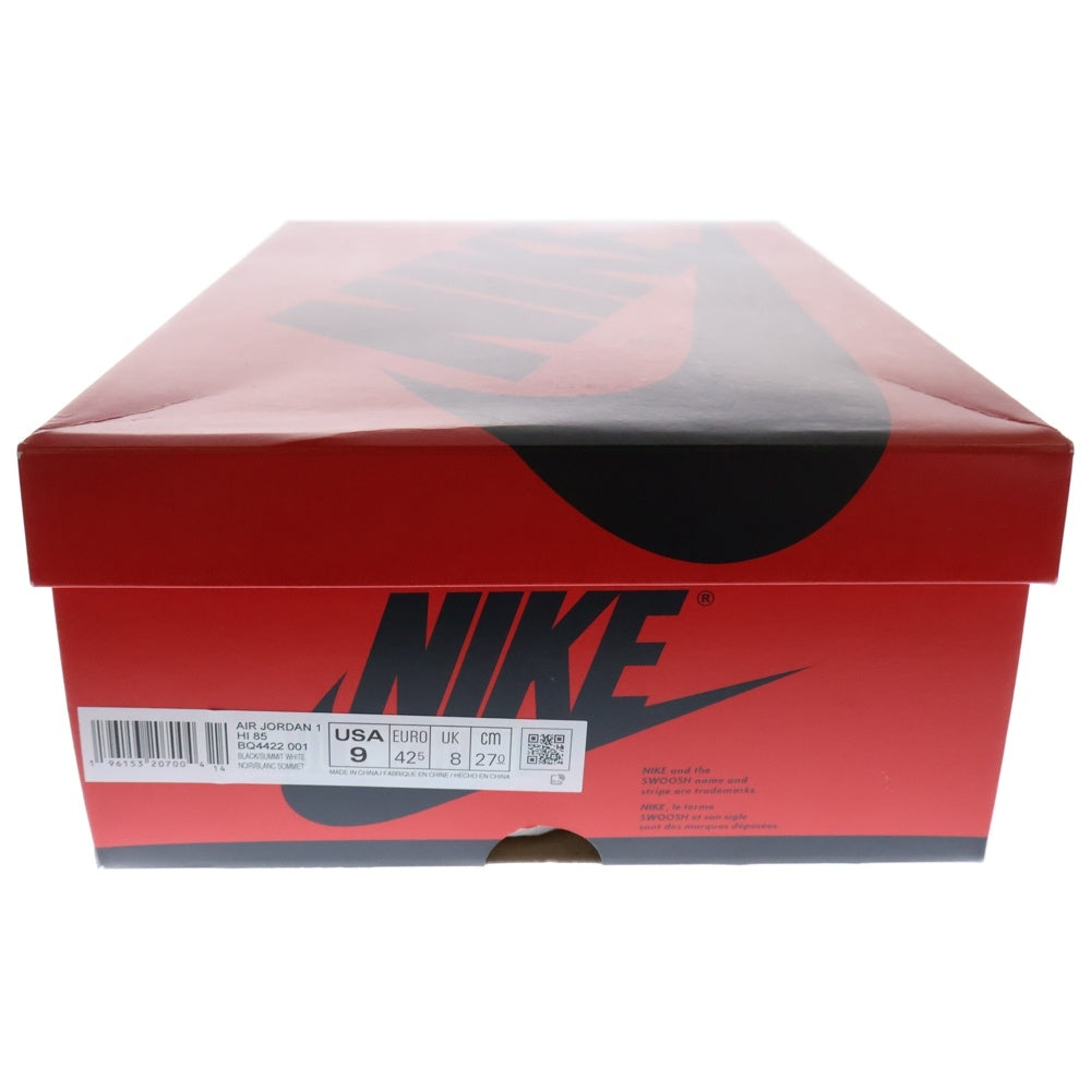 NIKE(ナイキ) AIR JORDAN 1 HIGH 85 BLACK/SUMMIT WHITE エアジョーダン ブラック/サミットホワイト ハイカットスニーカー US9/27cm BQ4422-001